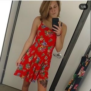 Floral fit and flare dress NWOT